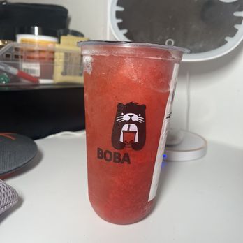 Boba Bay - Strawberry 24 oz. Guava Strawberry - Bubble Tea Near Me - Capitola, California