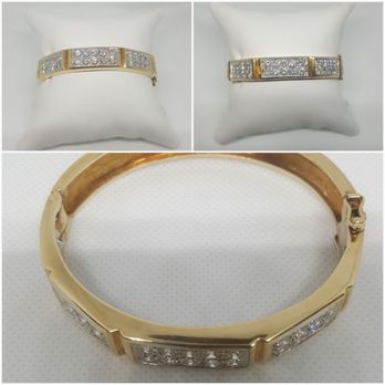 Temecula Jewelry Mart - Check out our Master jewelers creation. A stunning 14k yellow gold bracelet (bangle style) with 6.13ct in diamond's. - Jewelry Near Me - Temecula, California