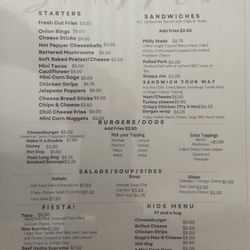 Sarah’s Place - Menu