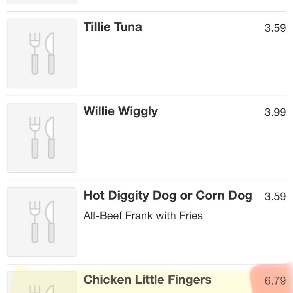 Pipers Restaurant - Advertised price of chicken fingers - American Near Me - Flat Rock, Michigan