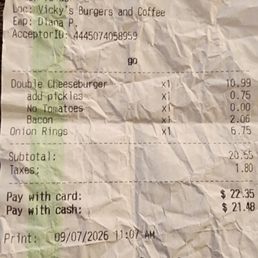 BEWARE! I PAID $22.35 CASH (because I got charged for "credit card price") I should have been charged $21.48 because I paid CASH!!! Look out BEWARE! I PAID $22.35 CASH (because I got charged for "credit card price") I should have been charged $21.48 because I paid CASH!!! Look out