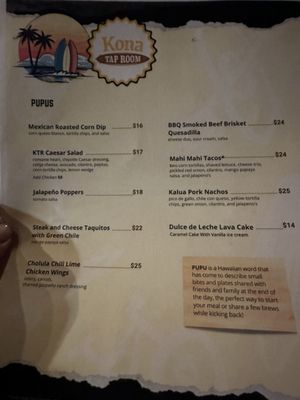 Menu photo 5 Kona Tap Room Waikoloa, HI