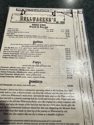 Menu photo 1 Bullwacker's Saloon & Steakhouse Whitewood, SD Menu photo 1 Bullwacker's Saloon & Steakhouse Whitewood, SD