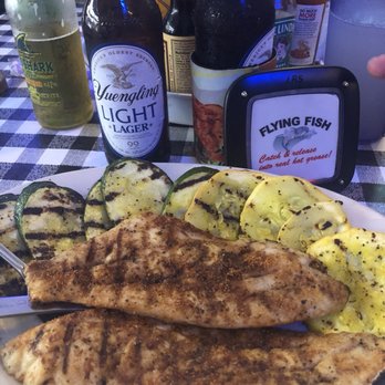 Flying Fish - Grilled Red Snapper with double veggie - Seafood Near Me - Little Rock, Arkansas