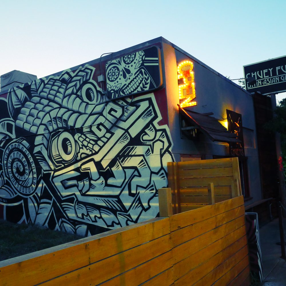 Chuey Fu's - To find it, look for the cool mechanical looking dragon mural. - Asian Fusion Near Me - Denver, Colorado Chuey Fu's - To find it, look for the cool mechanical looking dragon mural. - Asian Fusion Near Me - Denver, Colorado
