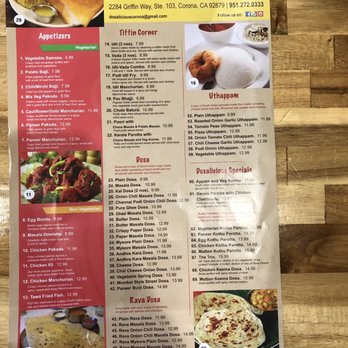Dosalicious - Dosalicious menu. - Indian Near Me - Corona, California Dosalicious - Dosalicious menu. - Indian Near Me - Corona, California