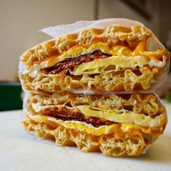 Belly Busters - a stack of bacon and cheese sandwiches - Breakfast & Brunch Near Me - Bensalem, Pennsylvania Belly Busters - a stack of bacon and cheese sandwiches - Breakfast & Brunch Near Me - Bensalem, Pennsylvania