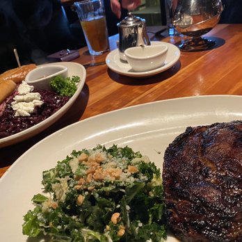 Houston's Restaurant - Hawaiian rib eye with kale salas option and a steak a jus panini. - New American Near Me - North Miami Beach, Florida Houston's Restaurant - Hawaiian rib eye with kale salas option and a steak a jus panini. - New American Near Me - North Miami Beach, Florida