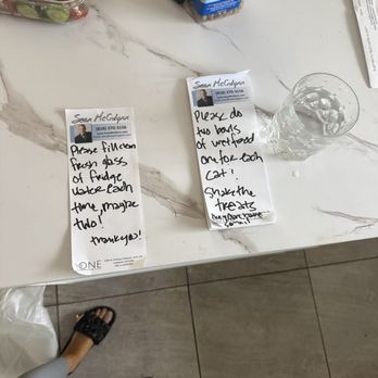 Valley Pet Sitting - these are the notes I left by the food and water - Dog Walkers Near Me - Los Angeles, California Valley Pet Sitting - these are the notes I left by the food and water - Dog Walkers Near Me - Los Angeles, California