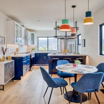 Casa De RJ - Custom kitchen remodel with bold blue cabinetry, statement lighting, and a layout built for cooking, hosting, and everyday function. - General Contractors Near Me - Danville, California Casa De RJ - Custom kitchen remodel with bold blue cabinetry, statement lighting, and a layout built for cooking, hosting, and everyday function. - General Contractors Near Me - Danville, California