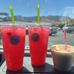 Global Delights - Dragon fruit mango agua frescas and an esquite