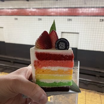 Paris Baguette - Rainbow Cake Piece - Coffee & Tea Near Me - New York, New York Paris Baguette - Rainbow Cake Piece - Coffee & Tea Near Me - New York, New York