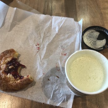 Java Loco - Pistachio latte with coconut milk. Good! Danish not so much. - Coffee & Tea Near Me - Alexandria, Virginia