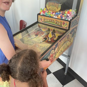 Hometown Creamery - Pinball with bouncy balls - Ice Cream & Frozen Yogurt Near Me - Muskegon, Michigan Hometown Creamery - Pinball with bouncy balls - Ice Cream & Frozen Yogurt Near Me - Muskegon, Michigan