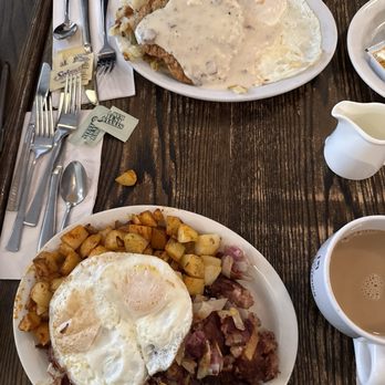 Egg Plantation - Chicken fried steak and half homemade Corned Beef Hash - Breakfast & Brunch Near Me - Newhall, California Egg Plantation - Chicken fried steak and half homemade Corned Beef Hash - Breakfast & Brunch Near Me - Newhall, California