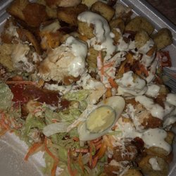 Burgers And More - Crispy chicken salad with bacon and croutons