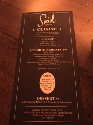 Menu photo 2 Social Verdun Montreal, QC Menu photo 2 Social Verdun Montreal, QC