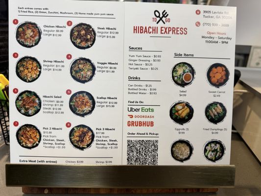 Menu photo 1 Hibachi Express Tucker, GA