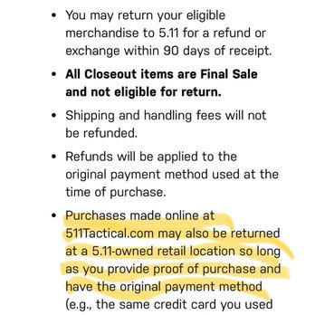 5.11 Tactical - 5.11 official website stating store returns are allowed. - Uniforms Near Me - Honolulu, Hawaii 5.11 Tactical - 5.11 official website stating store returns are allowed. - Uniforms Near Me - Honolulu, Hawaii