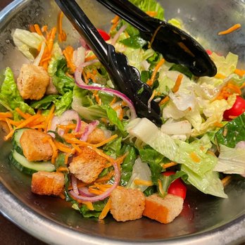 Toni's Detroit Style Pizza - House salad - yum! Great dressing! - Pizza Near Me - Mount Pleasant, South Carolina Toni's Detroit Style Pizza - House salad - yum! Great dressing! - Pizza Near Me - Mount Pleasant, South Carolina