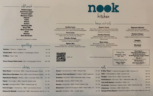 Menu photo 1 Nook Kitchen Phoenix, AZ