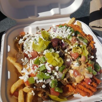 Spitz - Lehi - Street cart fries, the works with beef! - Mediterranean Near Me - Lehi, Utah Spitz - Lehi - Street cart fries, the works with beef! - Mediterranean Near Me - Lehi, Utah