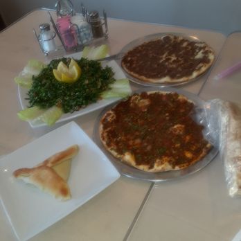 Nouri’s Restaurant - Tabouleh , spinach fatay and 2 kinds of lejmehmajin - Mediterranean Near Me - Paterson, New Jersey Nouri’s Restaurant - Tabouleh , spinach fatay and 2 kinds of lejmehmajin - Mediterranean Near Me - Paterson, New Jersey