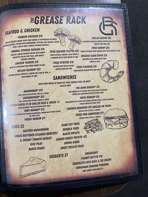 Menu photo 1 The Grease Rack Newport, TN