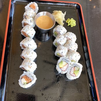 Ganzo Sushi - Sushi Bento box. JB roll, spicy salmon roll and California roll. Includes soup and salad $14.95 - Ramen Near Me - Delray Beach, Florida