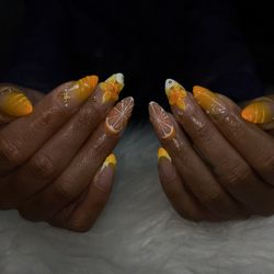 The Studio Salon & Massage Bar - Beautiful 3D citrus nails by Sabrina