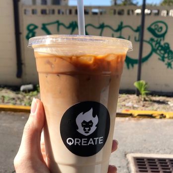 Qreate Coffee + Studio - Oat milk latte - Coffee & Tea Near Me - Orlando, Florida