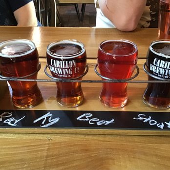 Carillon Brewing - Taster flight - Breweries Near Me - Dayton, Ohio Carillon Brewing - Taster flight - Breweries Near Me - Dayton, Ohio