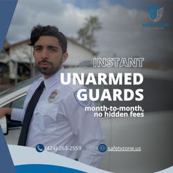 Safety Zone Security - Get security officers immediately on a month-to-month basis with patrol routes setup on the same day. #securityservices