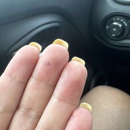 Uneven nails and residue from last nail color Uneven nails and residue from last nail color