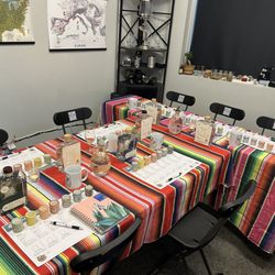 Uncorked Vintage Academia - Set up of classroom for tasting experience