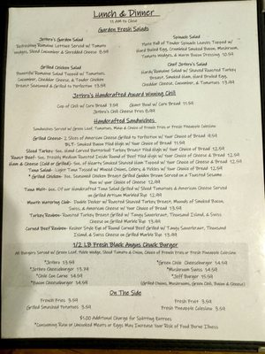 Menu photo 4 Jethro's Café and Tavern Tucson, AZ