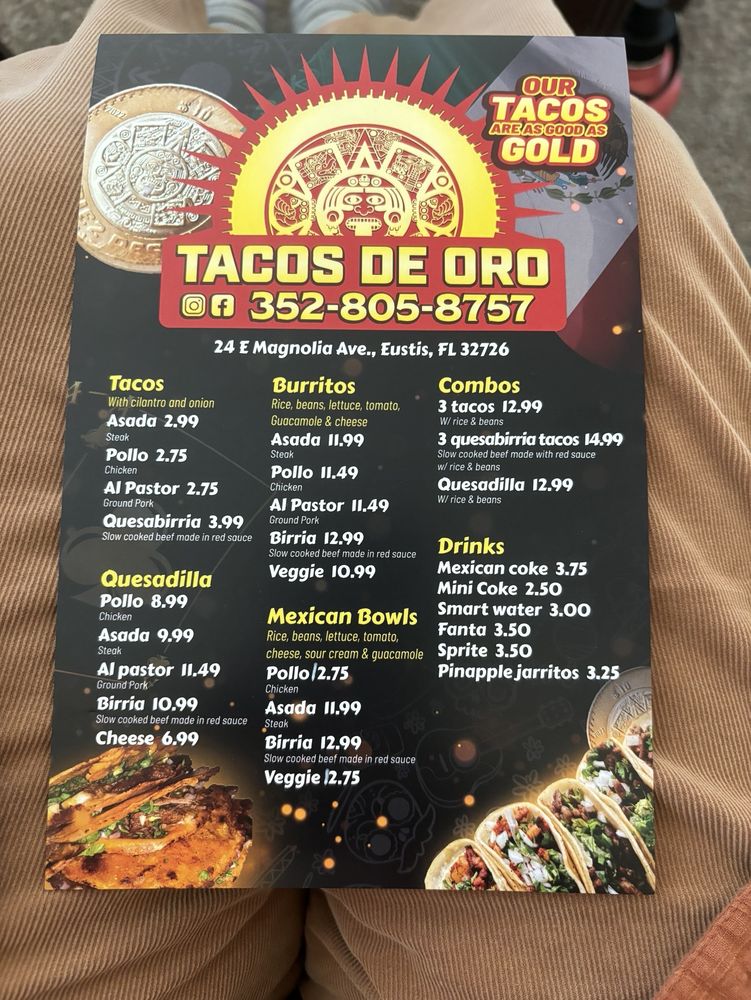 TACOS DE ORO Updated June 2024 24 E Magnolia Ave, Eustis, Florida