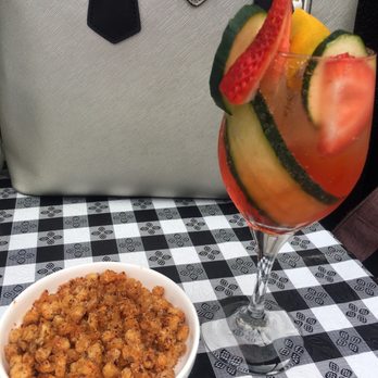 Westend - Fried hominy in a salt mix similar to Tajin and I love the Aperol Spritz - New American Near Me - Costa Mesa, California Westend - Fried hominy in a salt mix similar to Tajin and I love the Aperol Spritz - New American Near Me - Costa Mesa, California