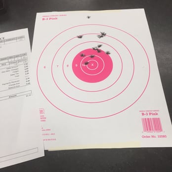 Gilbert Indoor Range - My target practice. I didn't get to finish all my rounds because I was scared (lol). - Gun/Rifle Ranges Near Me - Rockville, Maryland