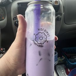 Ube milk tea with brown sugar boba Ube milk tea with brown sugar boba