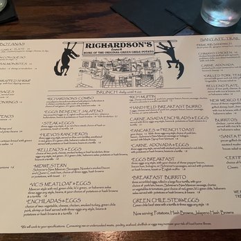 Richardson's - Lunch Brunch menu - New Mexican Cuisine Near Me - Phoenix, Arizona Richardson's - Lunch Brunch menu - New Mexican Cuisine Near Me - Phoenix, Arizona