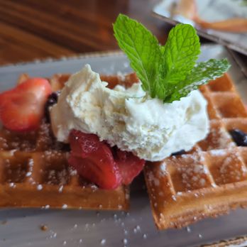 BB Cafe & Catering - Belgian Waffle that came w the BB Breakfast Sepcial - Cafes Near Me - Burbank, California BB Cafe & Catering - Belgian Waffle that came w the BB Breakfast Sepcial - Cafes Near Me - Burbank, California