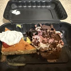Grille 3501 - Waiter sent us home with smashed dessert that wasn't even the correct kind to begin with