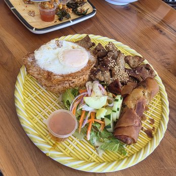 Non’s Kitchen - P1. Pork Chop w/ Garlic Rice and Fried egg - Bubble Tea Near Me - Anaheim, California Non’s Kitchen - P1. Pork Chop w/ Garlic Rice and Fried egg - Bubble Tea Near Me - Anaheim, California