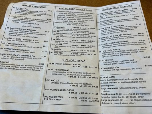 Menu photo 2 Pho Van Windsor, CT Menu photo 2 Pho Van Windsor, CT