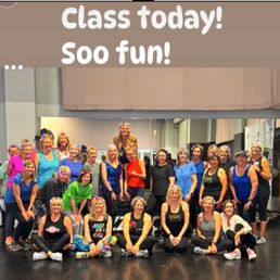 Jazzercise Anaheim celebrating a student's birthday!