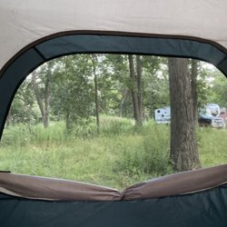 Camp Reinberg - View from the inside of our tent