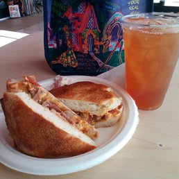 Chicano sandwich and iced apple ginger herb tea