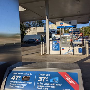 Chevron - Outside the gas station. This station has 8 pumps for 3 grades of unleaded and 2 for diesel. - Convenience Stores Near Me - Tucker, Georgia