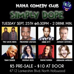 Haha Cafe Comedy Club - This Tuesday! Come see the best stand up show in the Valley featuring the Lucas Bros from Netflix and HBO's "Crashing."